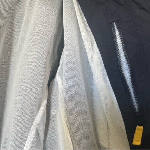 Land’s End Vintage Anorak Weatherproof Hood Zip Lightweight Rain Jacket Navy XL - Picture 11 of 16